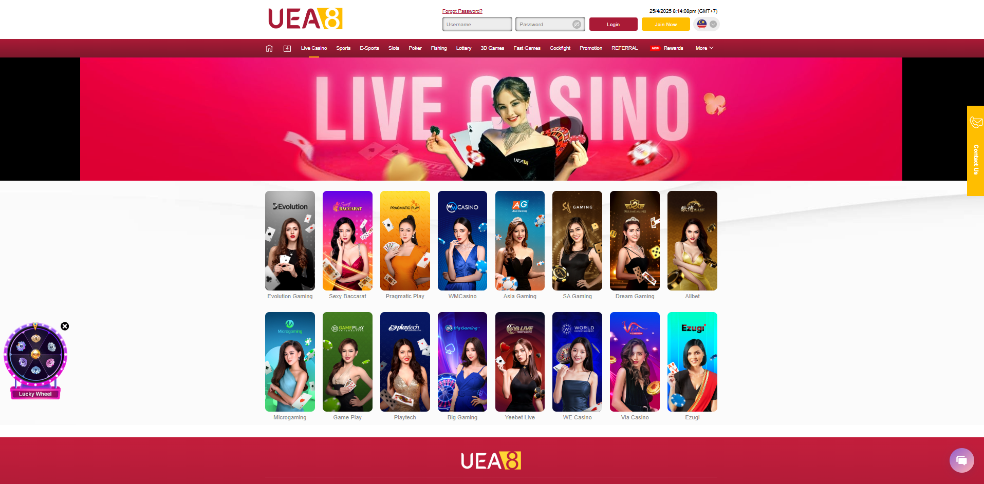 Live Casino Section